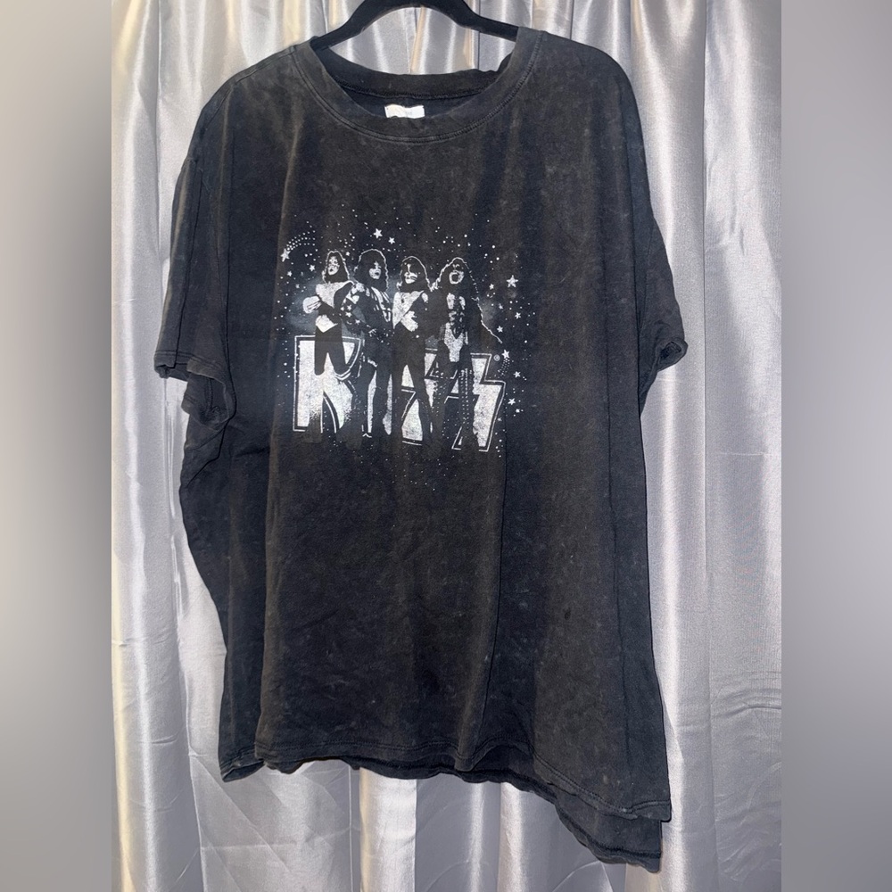 Maurices Charcoal Tee Plus Size Band Tee - KISS